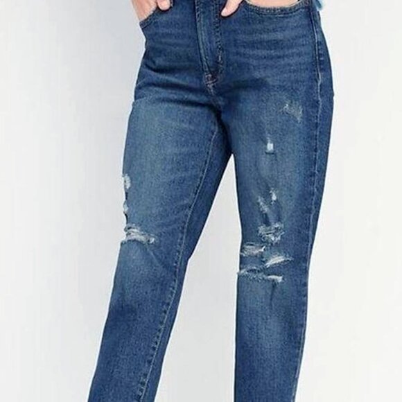 Old Navy Denim - O.G. Straight High Rise Ripped Jeans